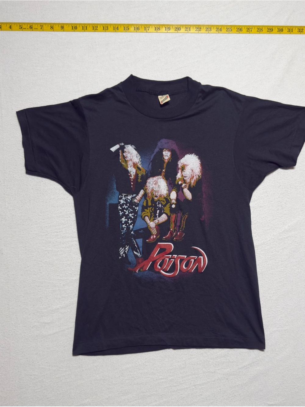 Screen Stars 1980s Black Poison Band Graphic Tee never worn